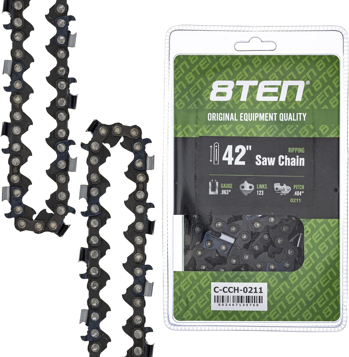 8TEN Ripping Chainsaw Chain 42 Inch for Stihl 084 088 MS880