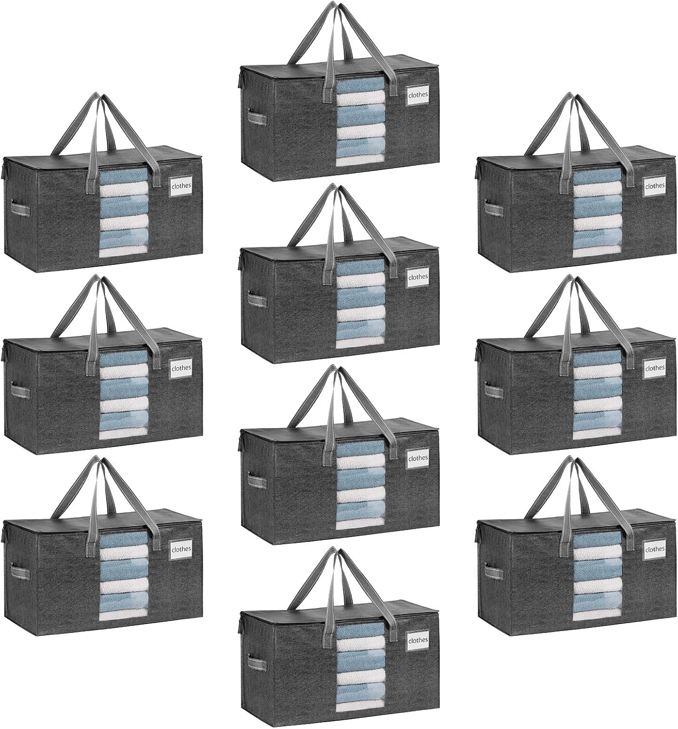 VENO 10 Pack Moving Bags for Comforters and Bedding Storage