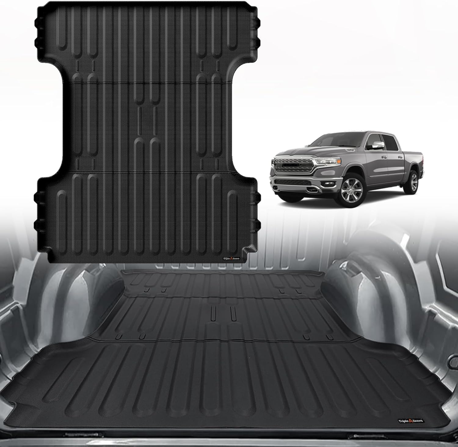 TripleAliners Truck Bed Mat for 2019-2025 Ram 1500 - All Weather