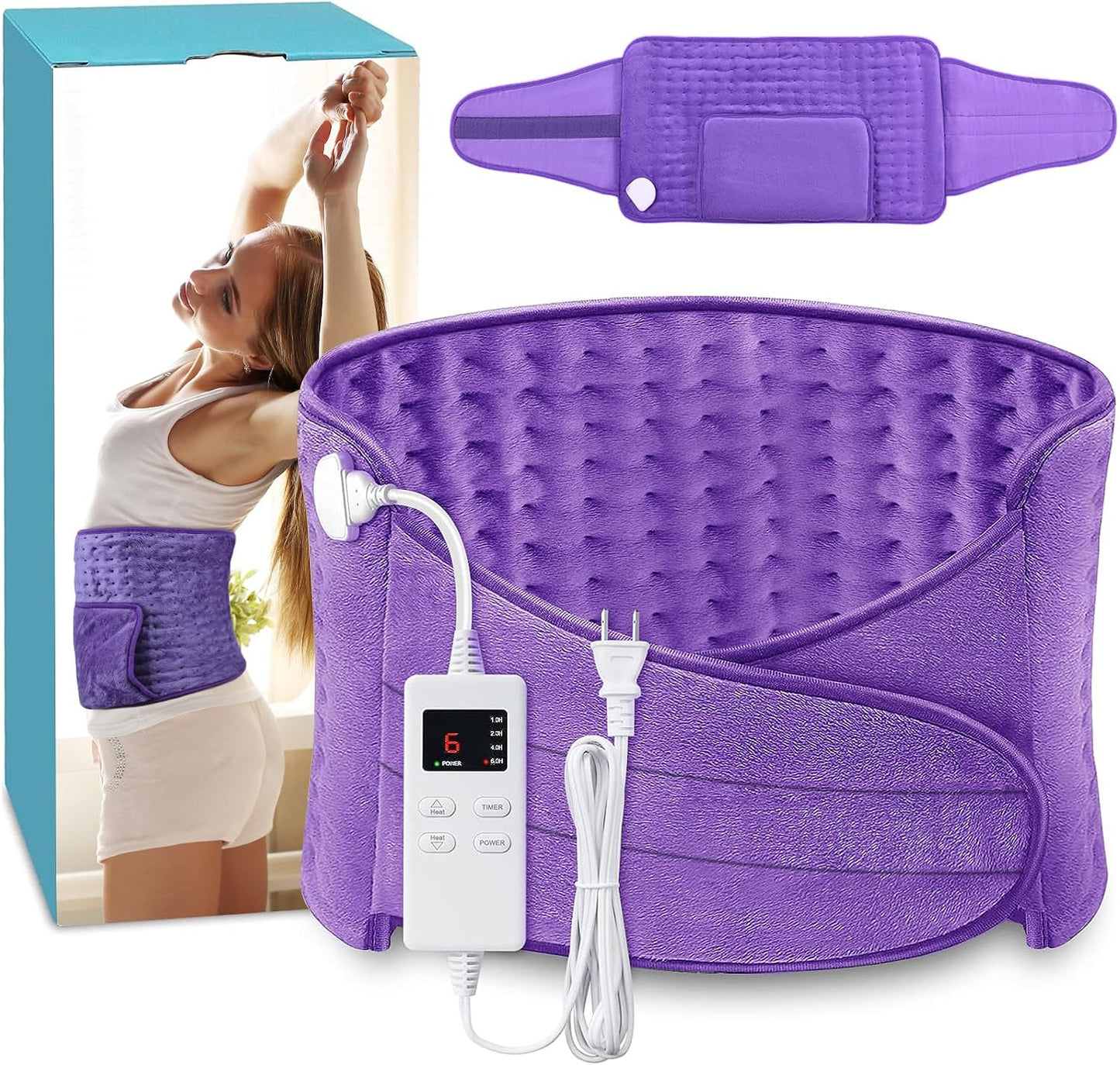 COCOBELA Heating Pad for Back Pain Relief and Cramps