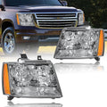 Headlight Assembly for 2007-2014 Chevy Tahoe/Suburban - Chrome Amber