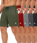 5 Pack Gym Shorts for Men 5 in Quick Dry Mesh Athletic Shorts
