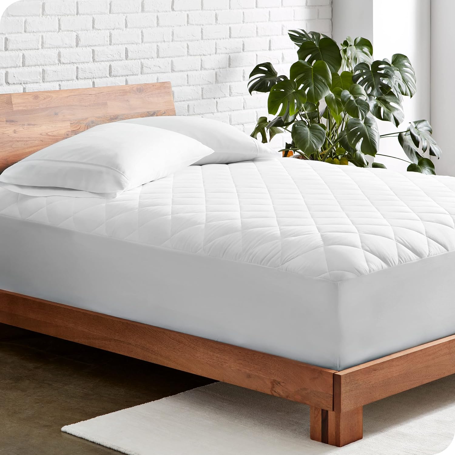 Bare Home Twin XL Quilted Mattress Pad for Comfortable Sleep