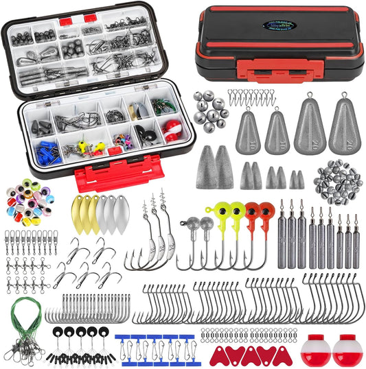 248pcs Fishing Tackle Set - Complete Gear for Bass Trout - THKFISH