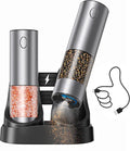 Electric Salt and Pepper Grinder Set 2-Pack - 100ml USB-C Rechargeable