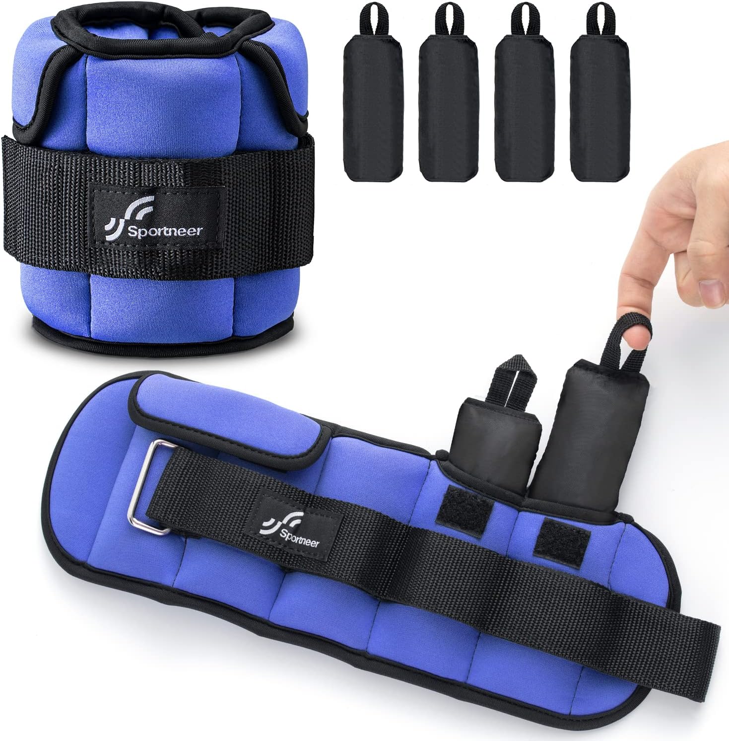 Sportneer Adjustable Ankle and Wrist Weights for Fitness Training