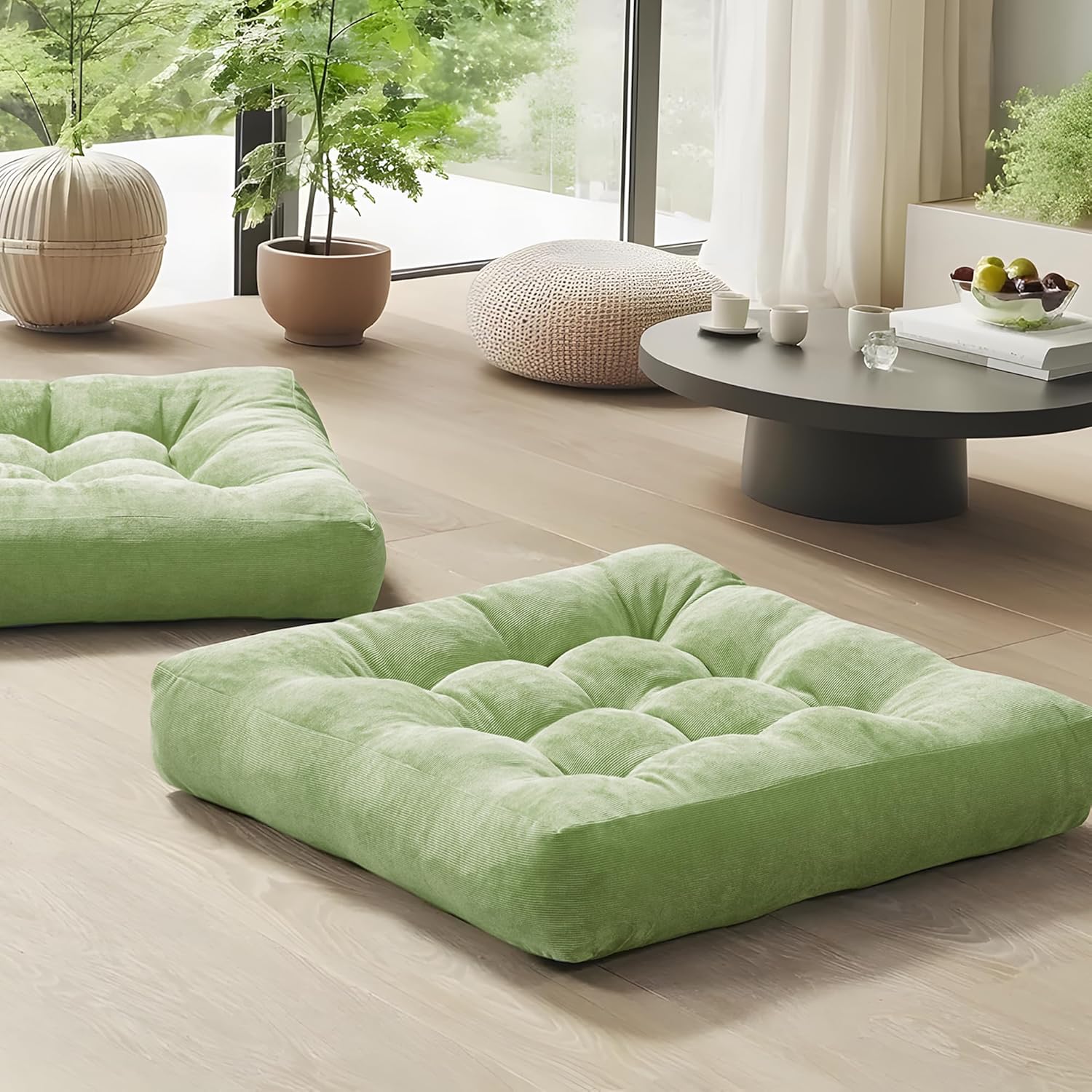 Meditation Floor Pillow Set of 2 for Cozy Seating Experience