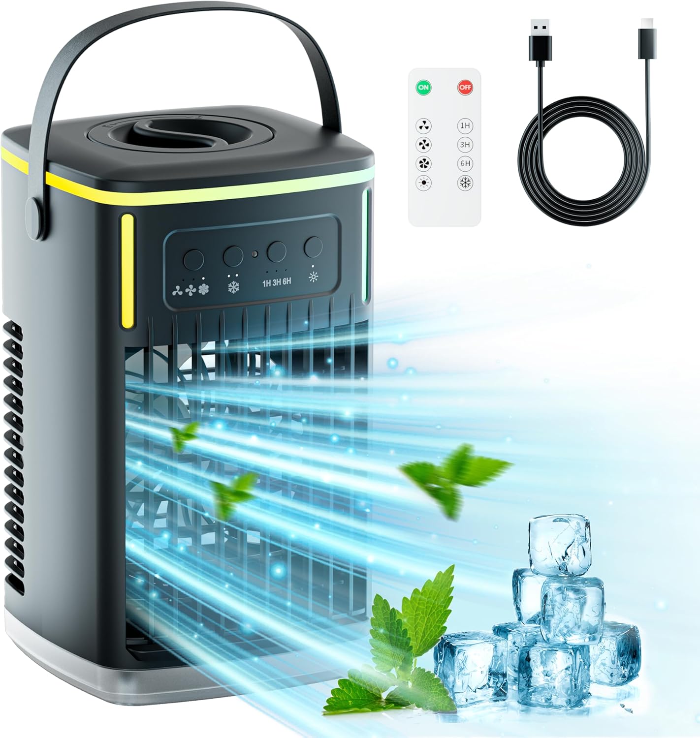 OUTIFUO Portable Dual Nozzle Air Conditioner Fan