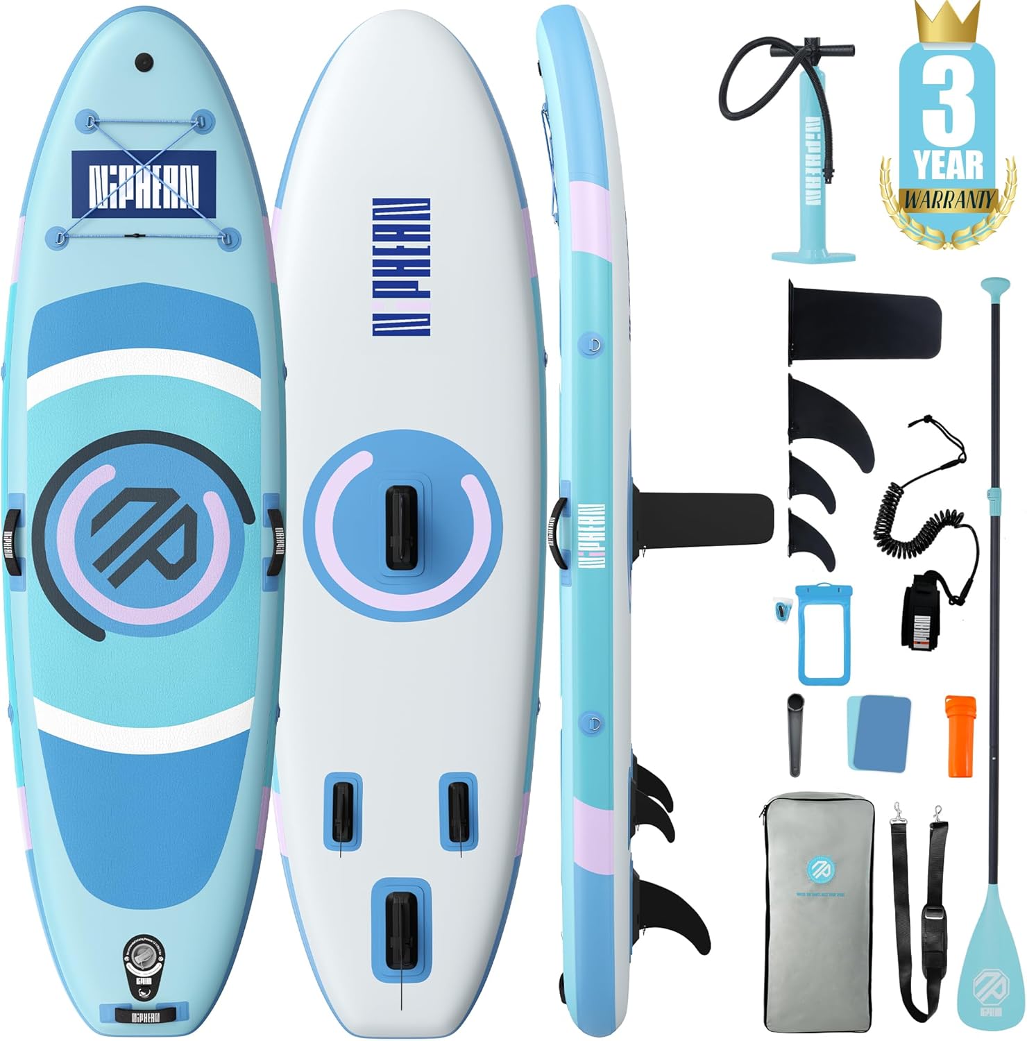 Niphean Inflatable Paddle Board for Yoga and Adventure Fun