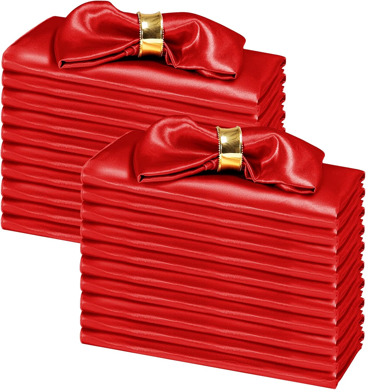 100 Pieces Red Cloth Napkins for Elegant Dinner Parties