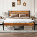 Sweetcrispy Queen Size Bed Frame with Headboard - 800lb Support