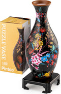 Pintoo 3D Puzzle Vase Unique Flower Vase - Elegant Floral Print