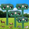2025 4Pack Deer Repellent Device Solar Ultrasonic Animal Repeller