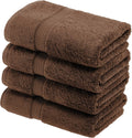 Egyptian Cotton Pile Hand Towel Set of 4 - Plush, Absorbent Luxury