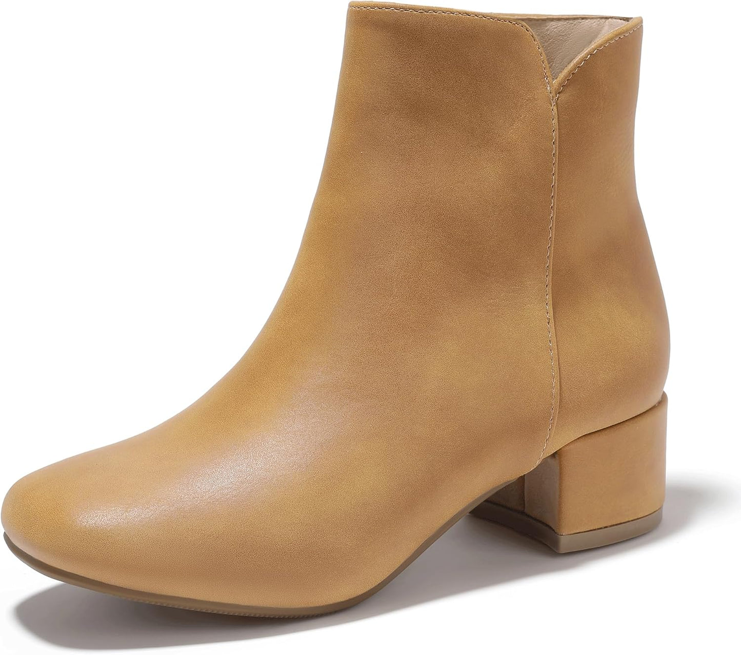 PANDANINJIA Girls Ankle Boots with Side Zipper for Kids