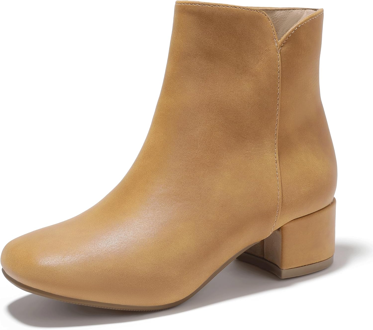 PANDANINJIA Girls Ankle Boots with Side Zipper for Kids