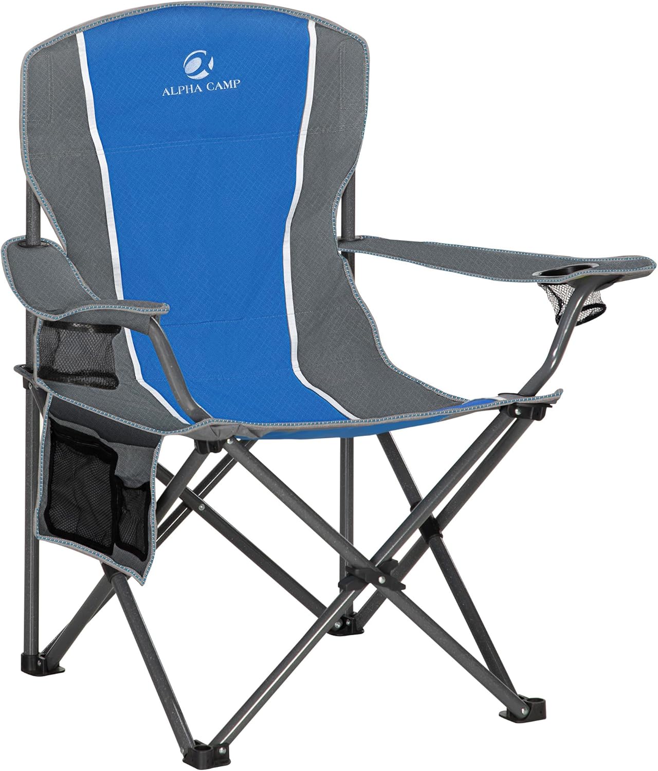 Oversized Camping Folding Chair with Heavy Duty Support 350 LBS