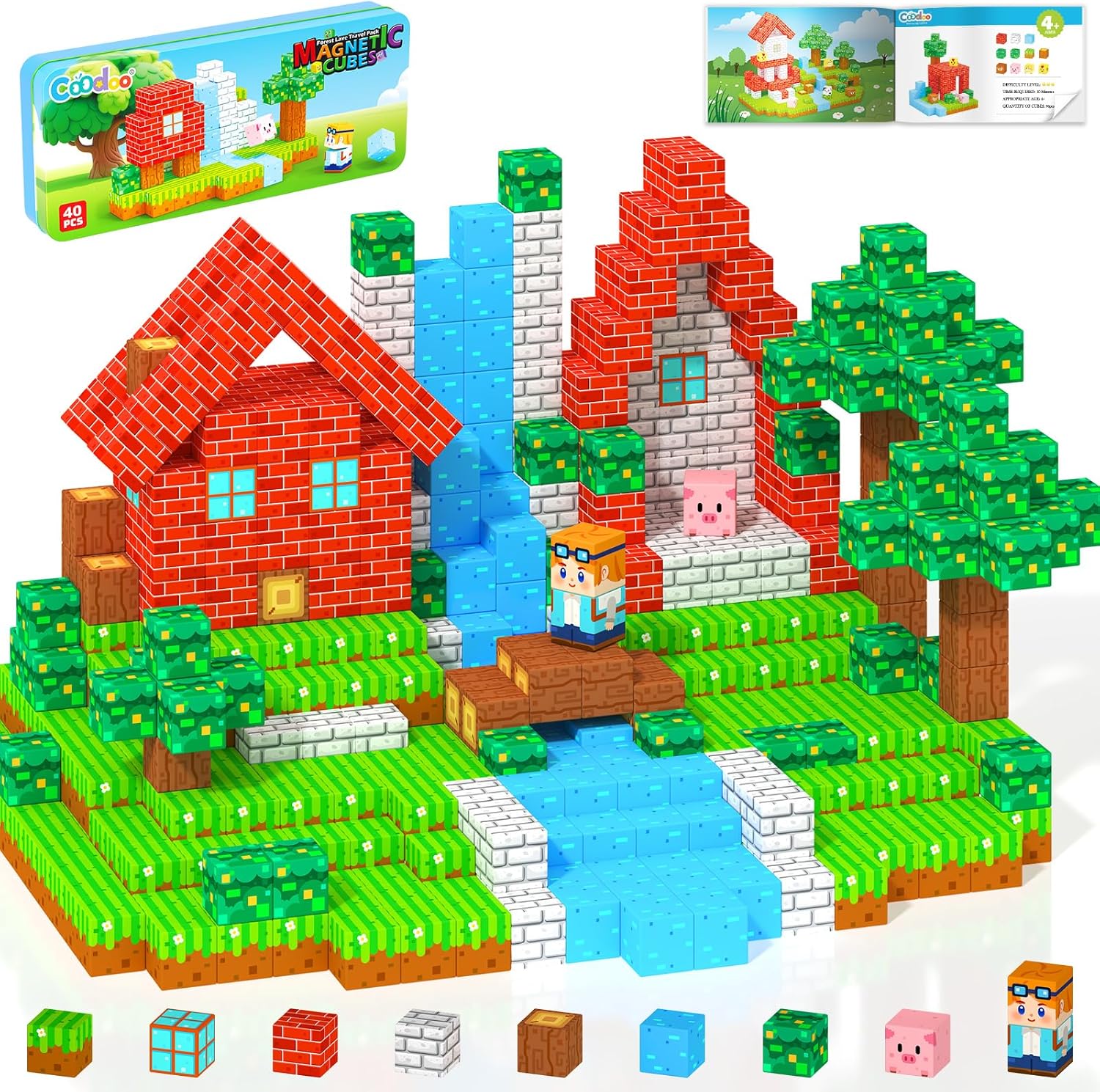 Magnetic Blocks Kids Travel Toys for Fun On-the-Go Play