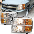 Fits for 07-13 Chevy Silverado Headlight Assembly Pair - Direct