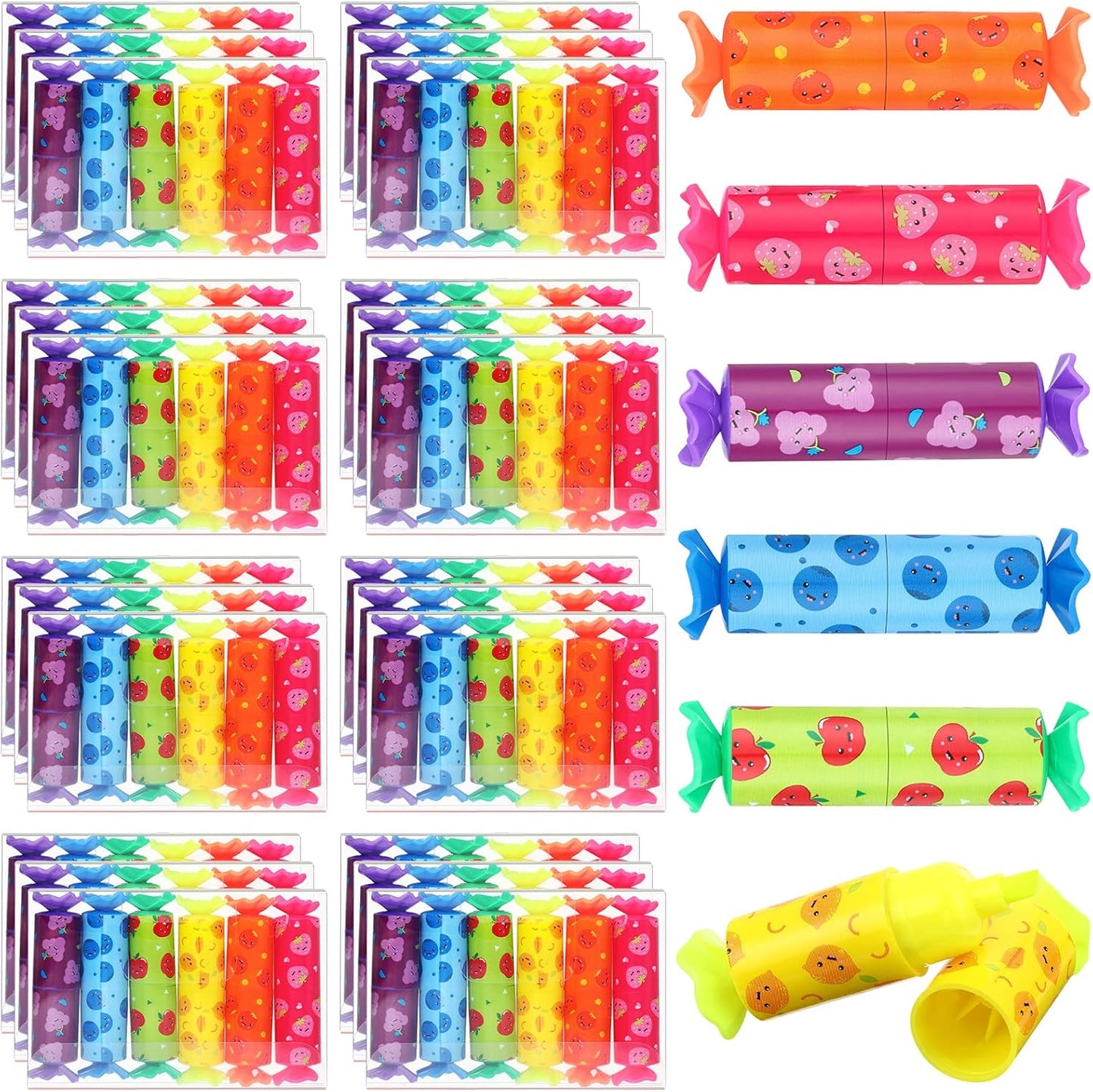Teling 144 Pcs Mini Highlighter Candy Pastel Highlighter Set