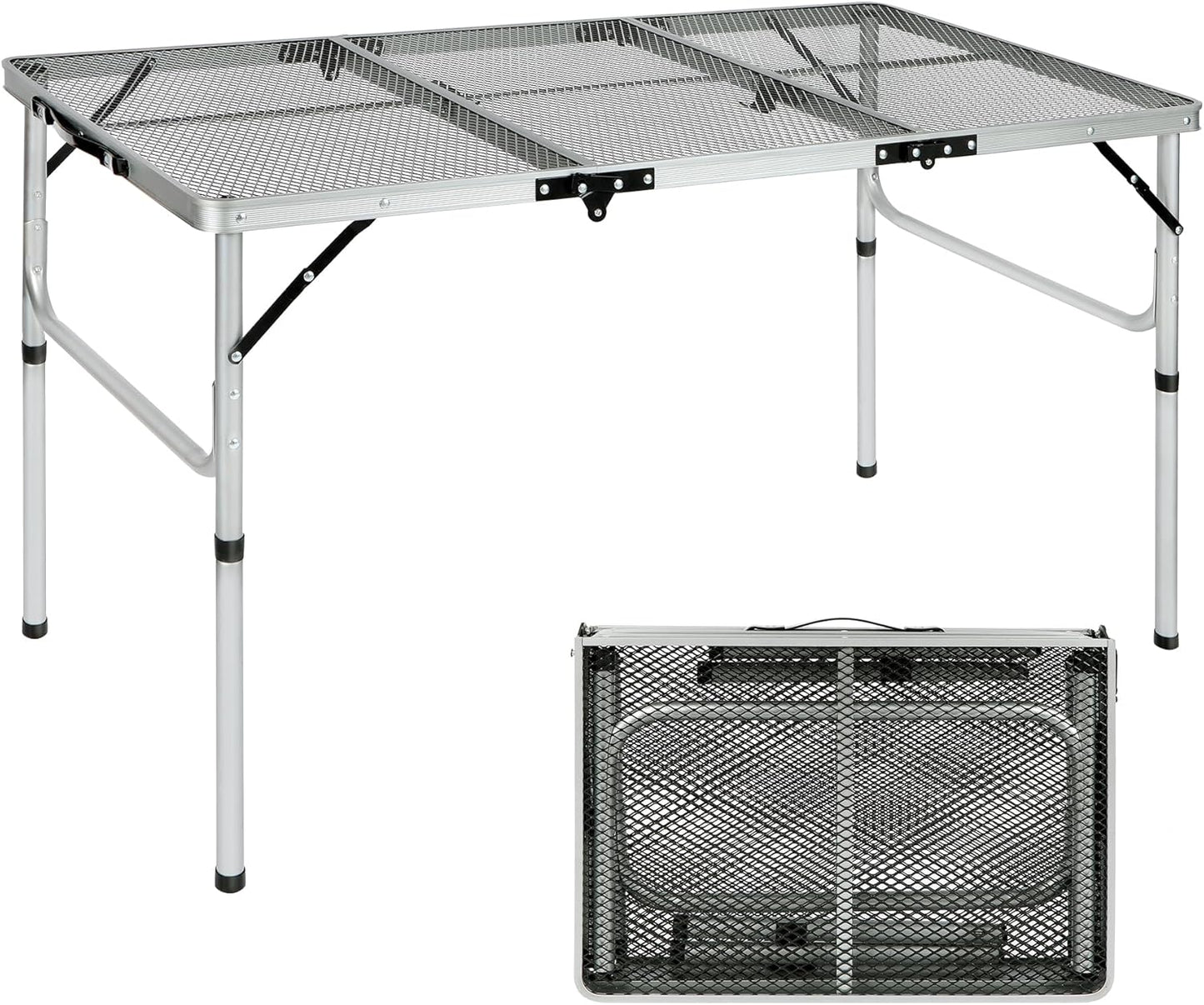 Lightweight Portable Metal Aluminum Outdoor Grill Table 48x24