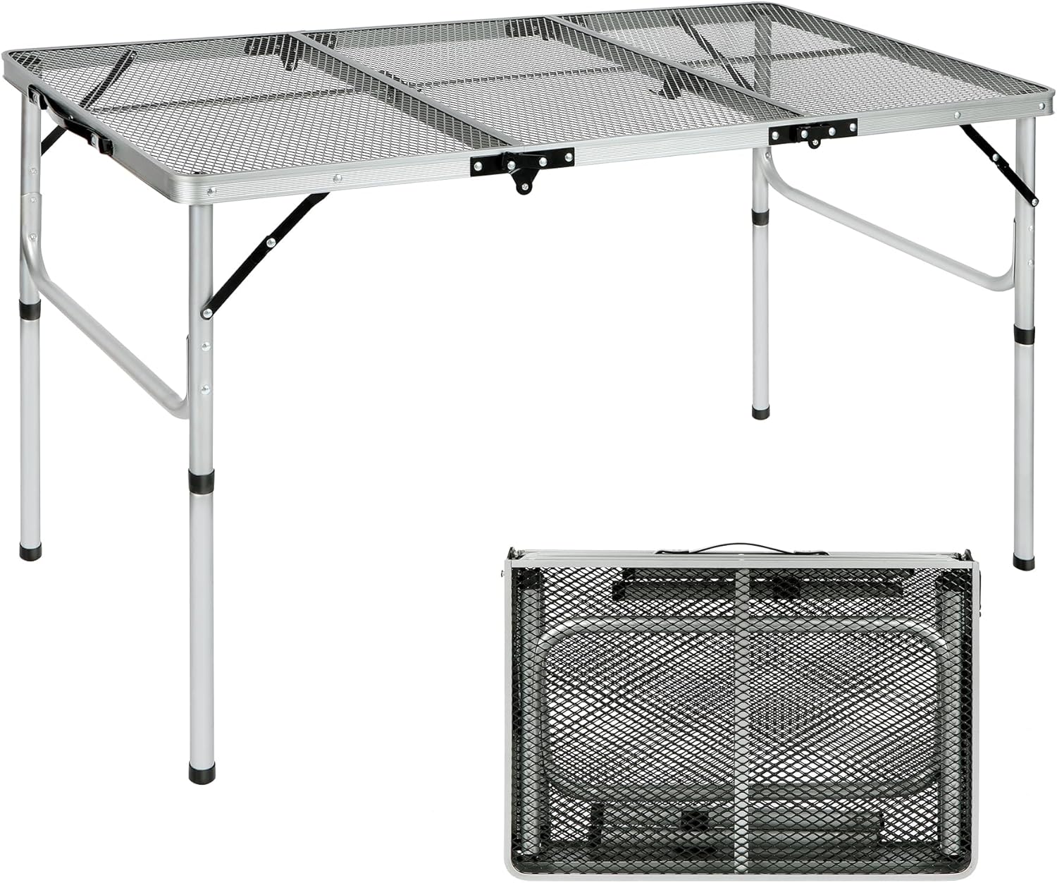 Lightweight Portable Metal Aluminum Outdoor Grill Table 48x24