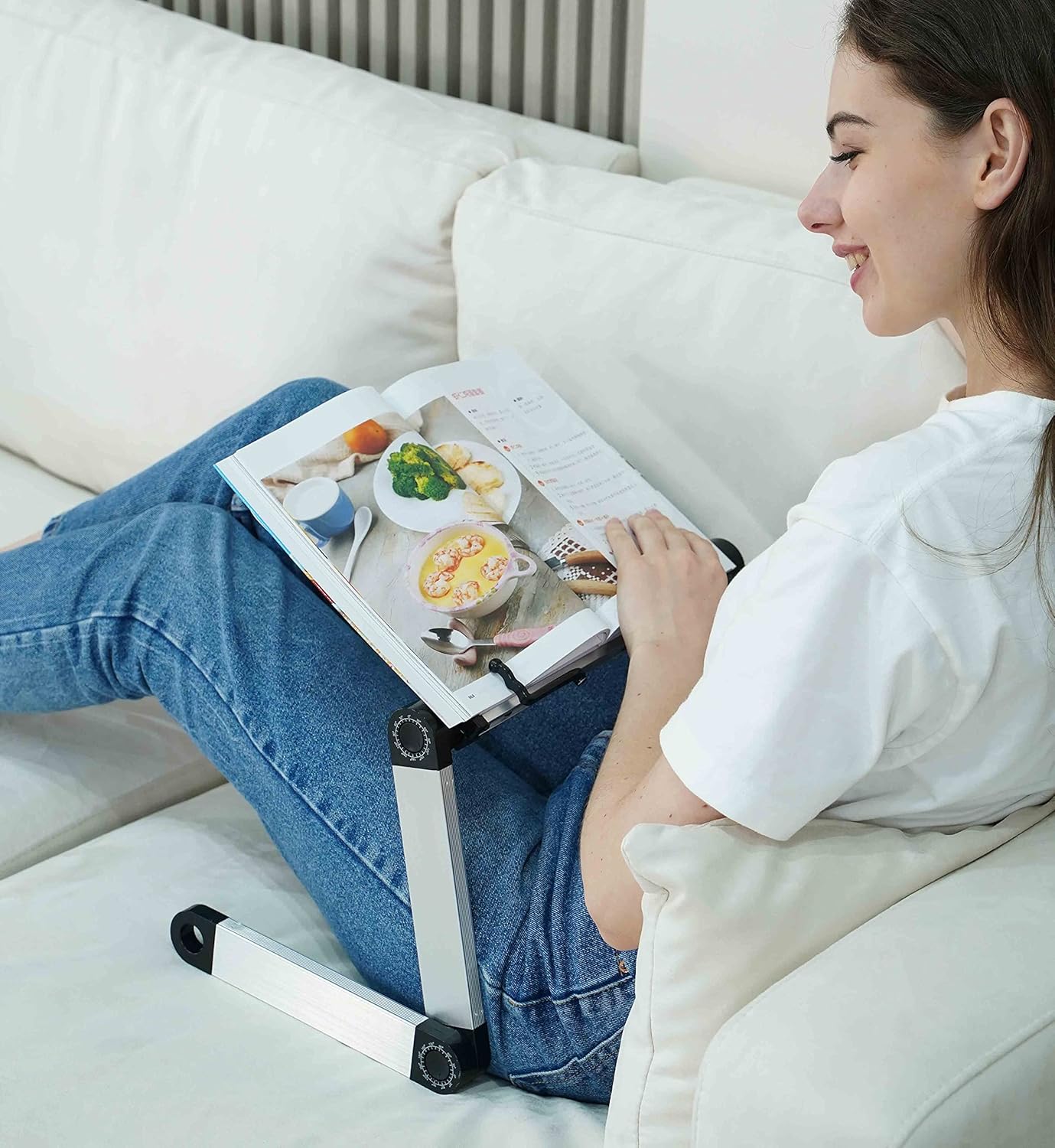 Adjustable Extra Large Book Stand for Bed and Sofa Use