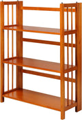 Casual Home 3-Shelf Folding Stackable Bookcase - Honey Oak