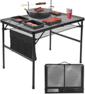 Folding Grill 3x2 ft Portable Camping Table - Adjustable Height