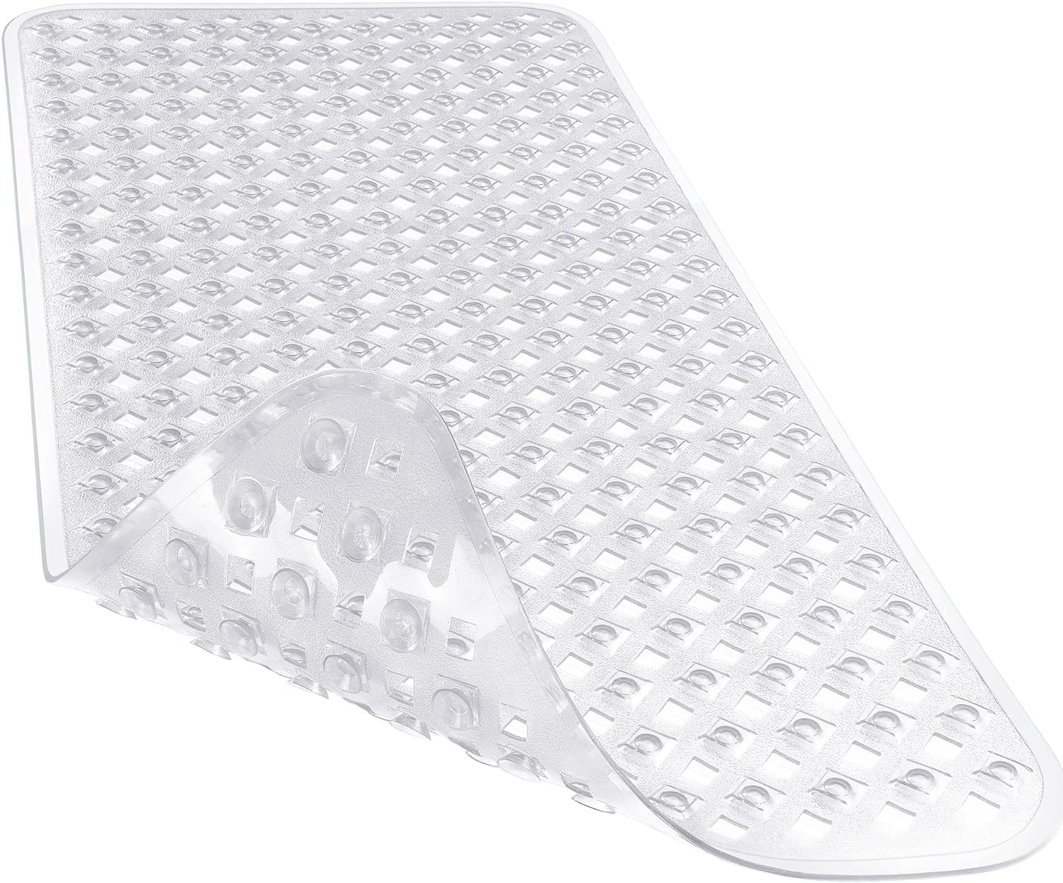 Yimobra Non Slip Bath Mat: 34.5x15.5 Inch Drain Holes, Suction Cups