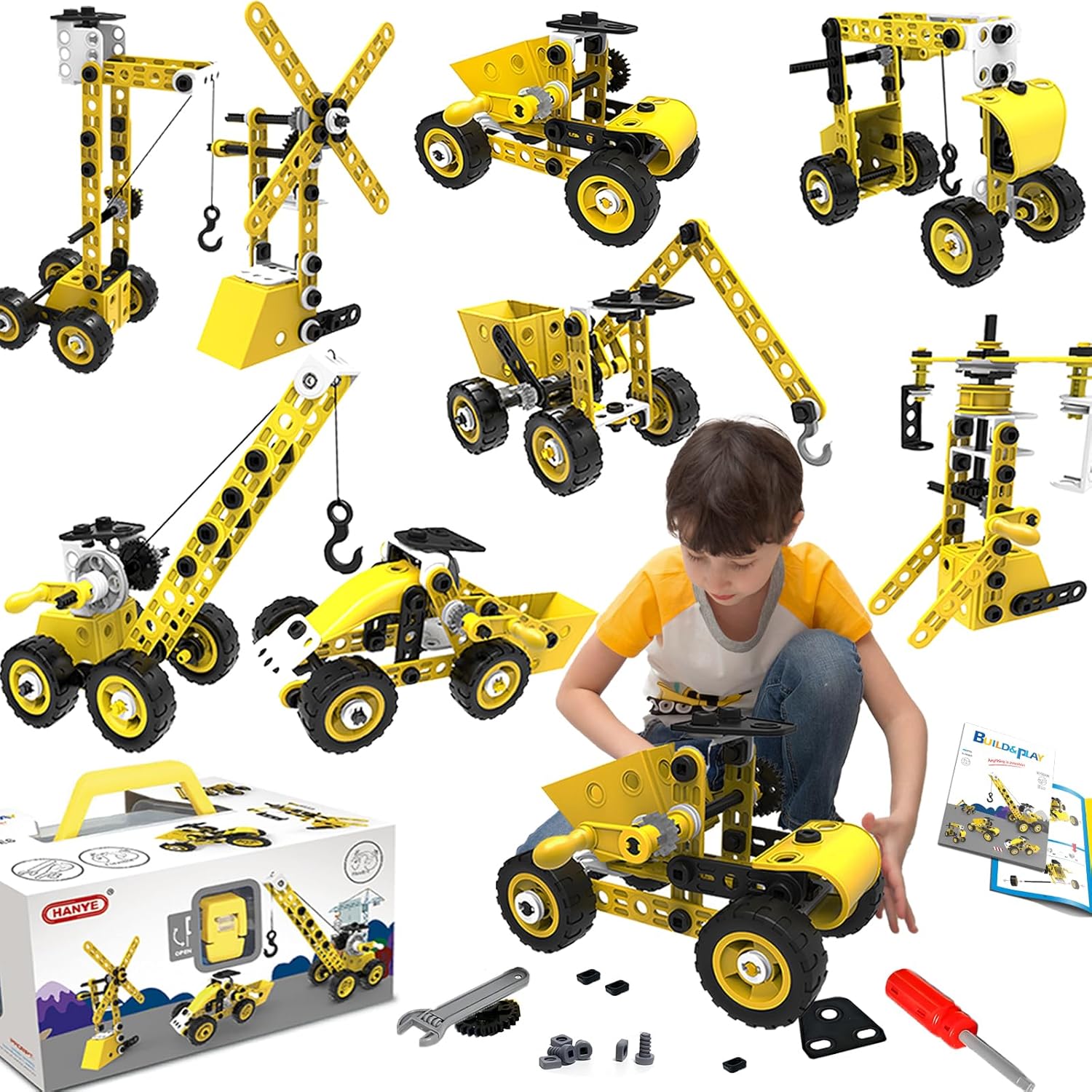 Yuanyi Excavator Building Block Kit - Fun STEM Toy