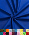 Poly Cotton Broadcloth Fabric 60in Wide - Royal, 50 Yard Roll