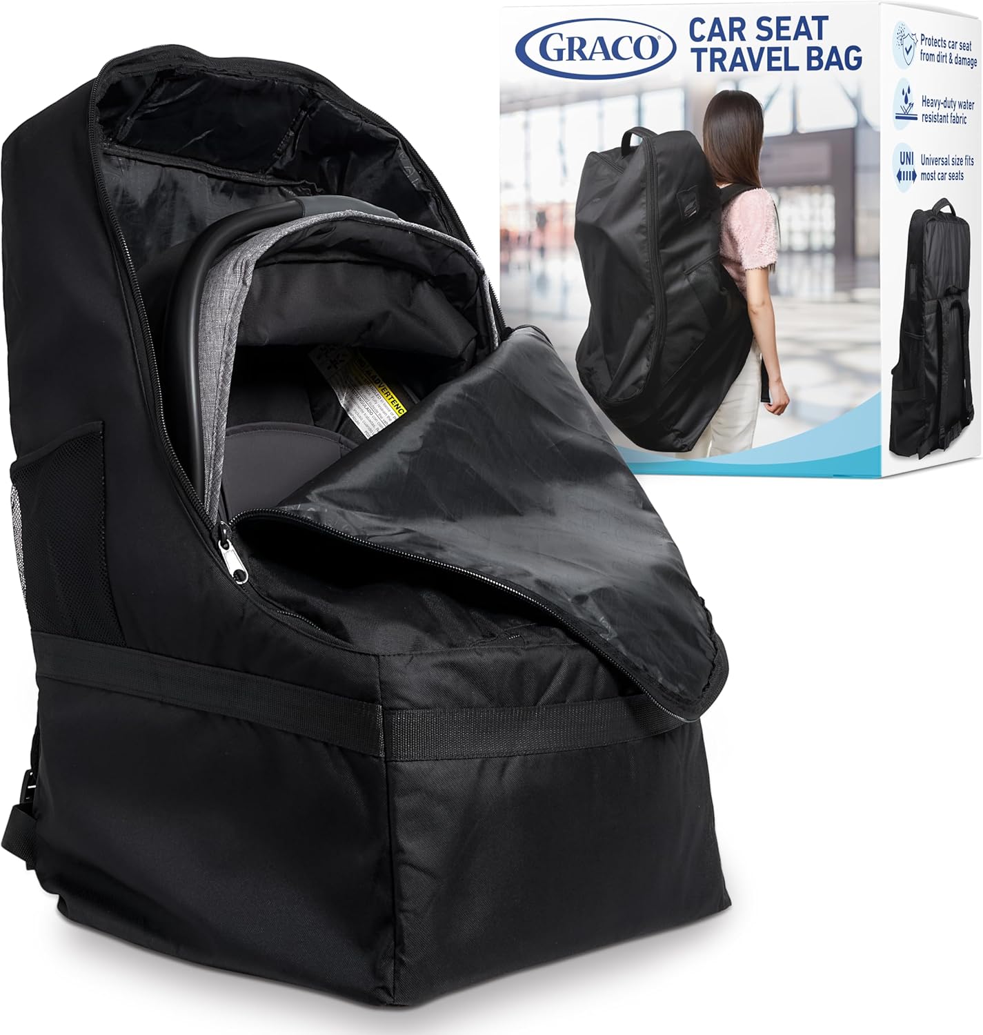Graco Padded Car Seat Travel Bag for Safe and Easy Transport