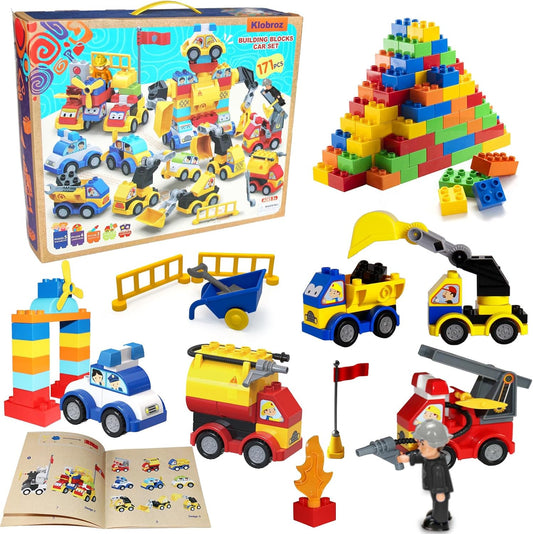 Building Blocks for Toddlers 2-5, 171 Pieces Car Set for Kids