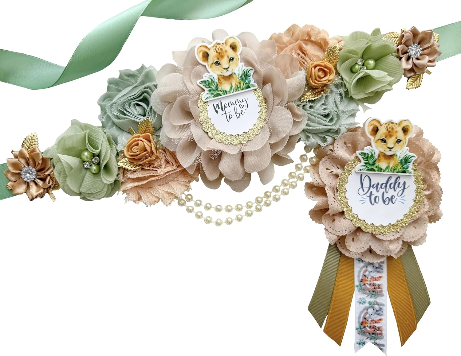 Lion Safari Baby Shower Mom to Be Sash for a Perfect Celebration
