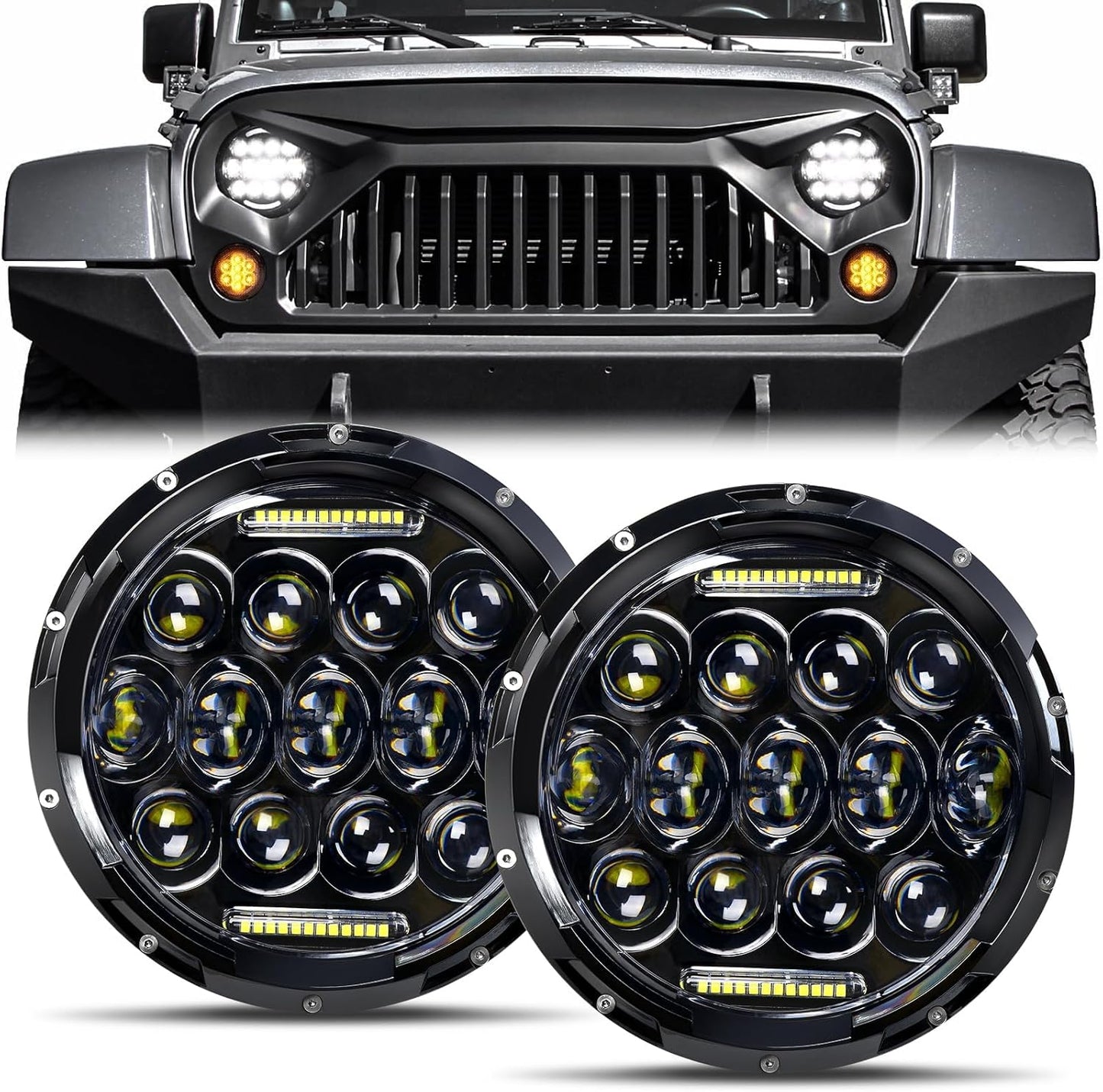 7 Inch Round LED Headlight for Jeep Wrangler and More
