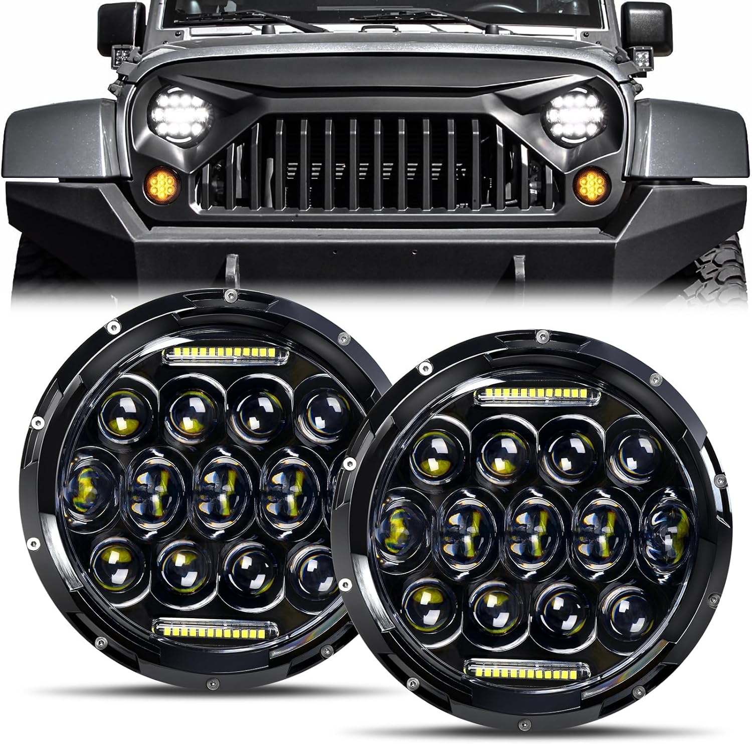 7 Inch Round LED Headlight for Jeep Wrangler and More