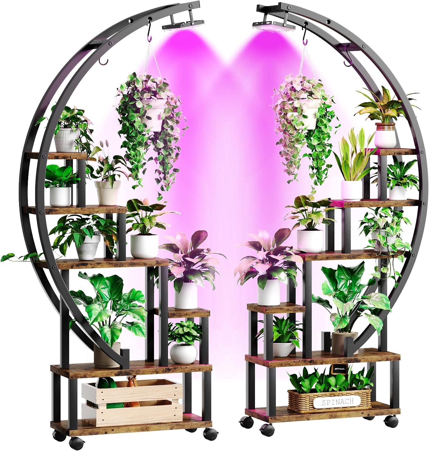 Bestier Plant Stand Indoor with Grow Lights for Home Decor
