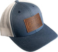 Bride and Groom Leather Patch Trucker Hat - Personalized Wedding Cap