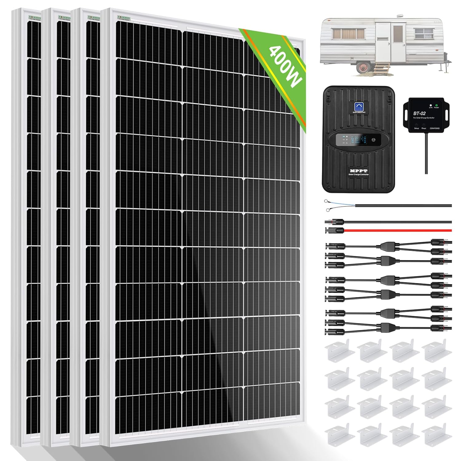 ECO-WORTHY 400 Watt 12 Volt Solar Panel Kit for Off Grid Use