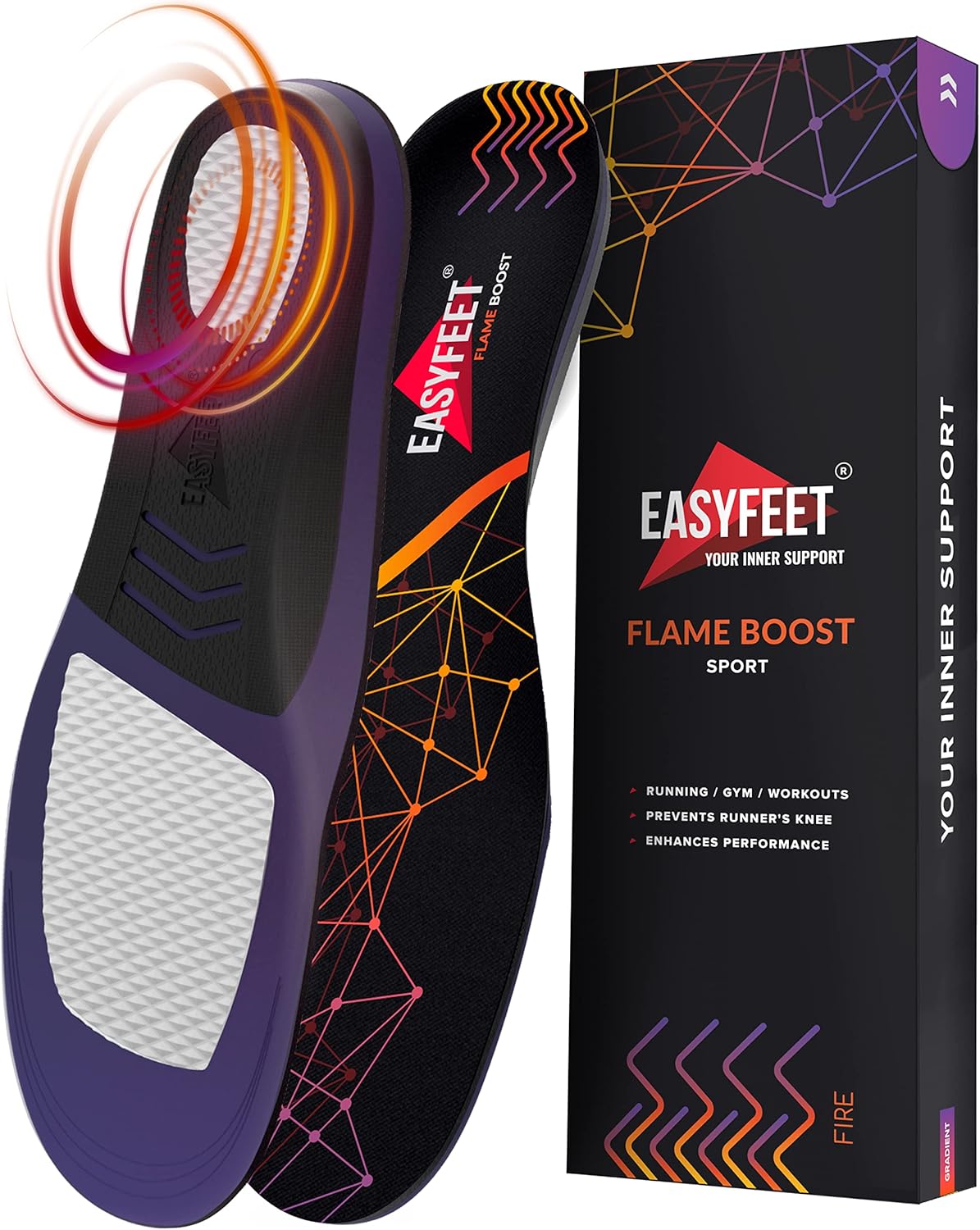 EASYFEET Running Athletic Shoe Insoles for Comfort