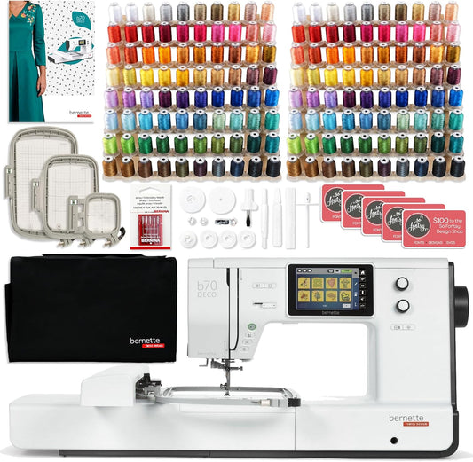 Bernette B70 Embroidery Machine | 160 Threads Included