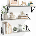 Floating Shelves for Wall 24 in - Set of 3 Space Saving Rustic Shelves