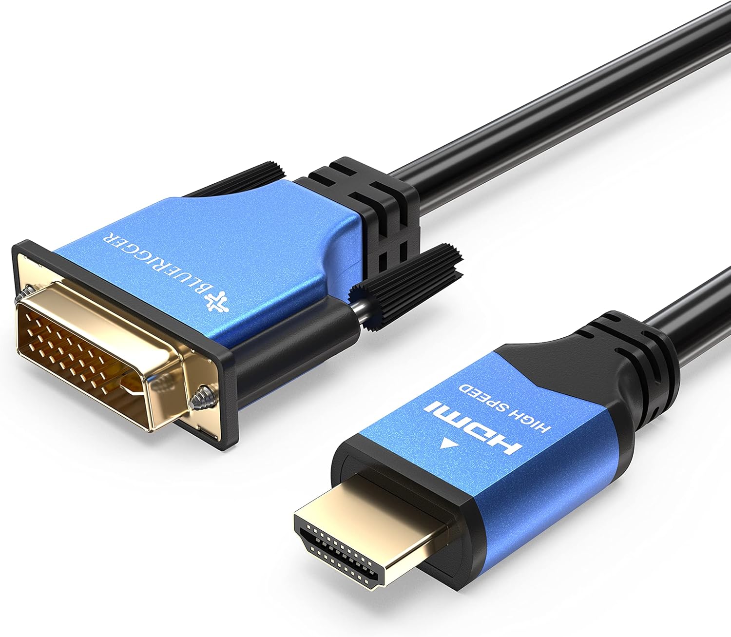BlueRigger HDMI to DVI Cable 50FT for Gaming and Streaming