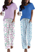 Ekouaer 2 Pack Pajamas for Women Set - Soft Short Sleeve Lounge