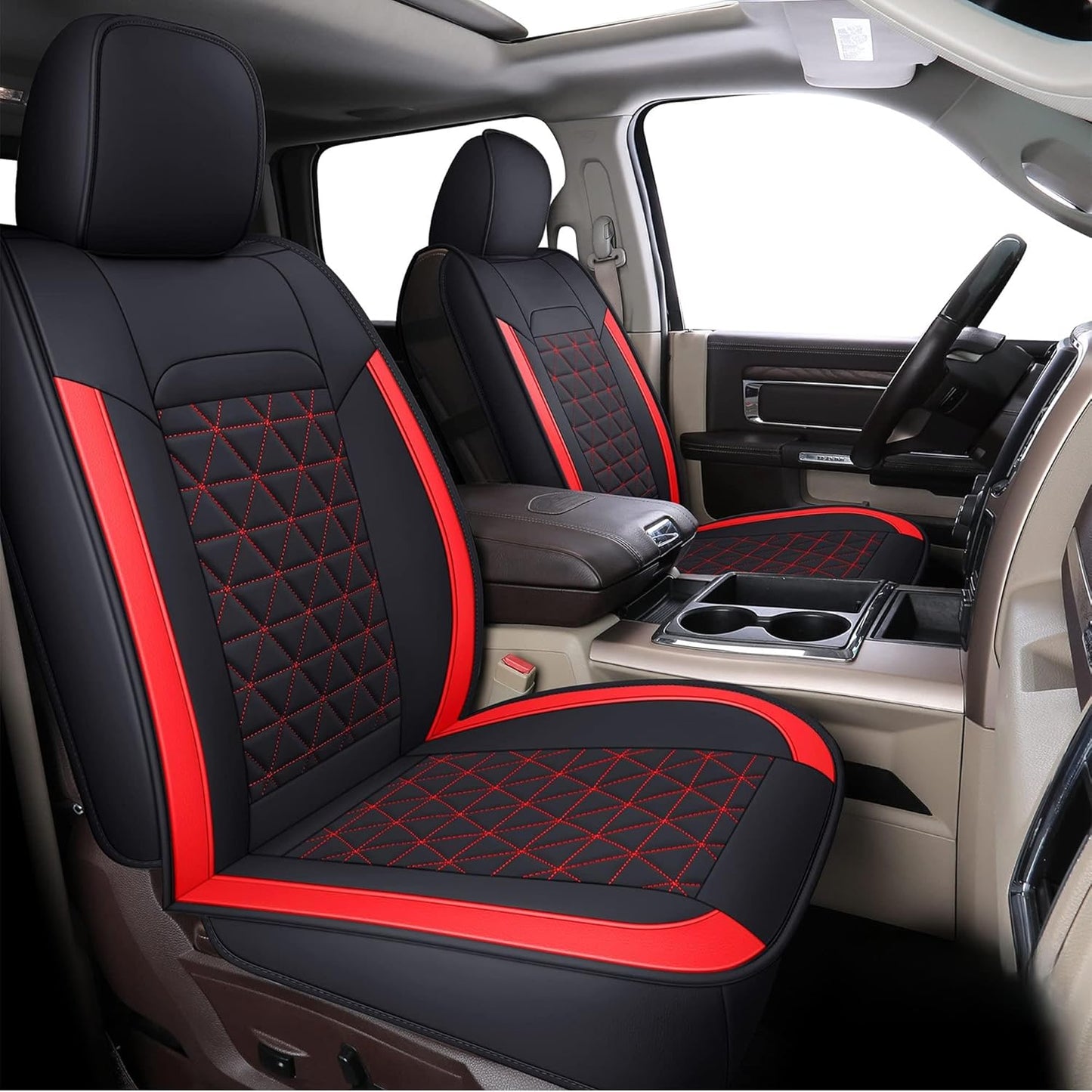 Coverado Waterproof Front Seat Covers for Dodge Ram Trucks