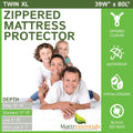 Zippered Twin XL Mattress Protector (11-13 in Depth) - Waterproof