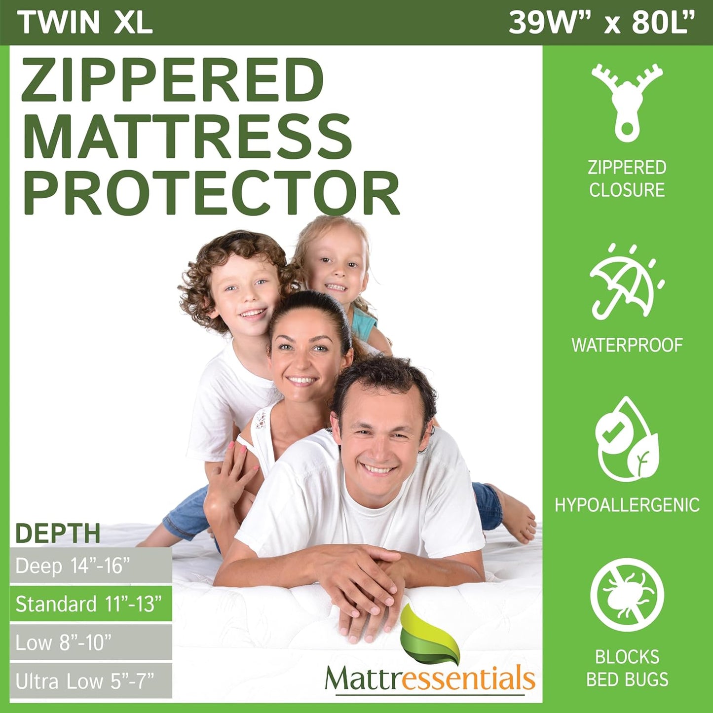 Zippered Twin XL Mattress Protector for Ultimate Comfort