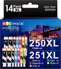GPC Image Compatible Ink Cartridge Replacement for Canon 250XL 251XL