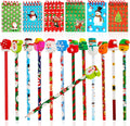 Mini Christmas Pocket Notebook and Pencil Set - Classroom Favor Pack